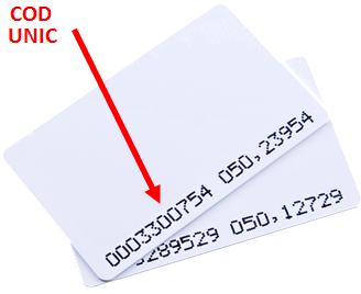 Cardul RFID contine 2 elemente principale: un circuit electronic in care este memorat un cod unic o antena